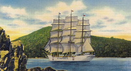 The Danish training ship, DANMARK visits the US Virgin Islands ~ 1950s By Valerie Sims
