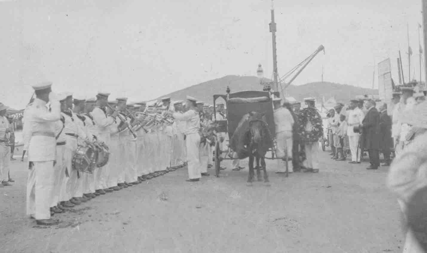 Feb 6, 1914, Funeral in St. Thomas, Danish West Indies for German marine