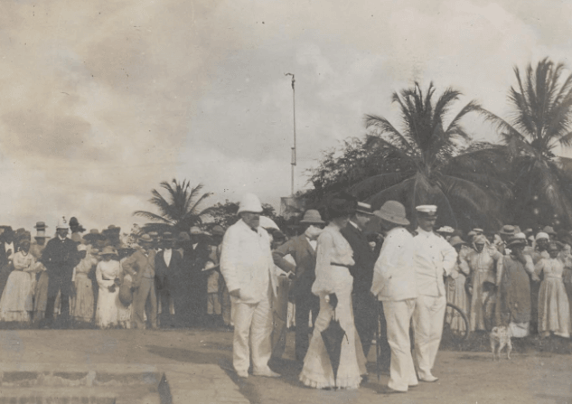 President Theodore Roosevelt visits Frederiksted