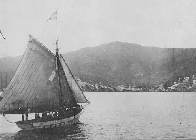 sailboat in St. Thomas, Danish West Indies