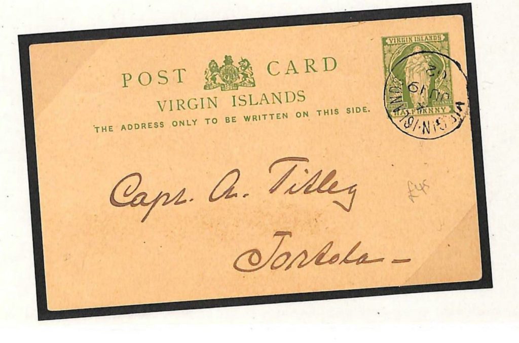 Postcards in the British Virgin Islands ~ 1902