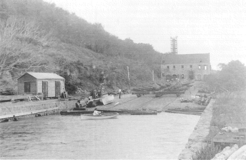 Photographer captured early image of Creque Marine Railway on Hassel Island.