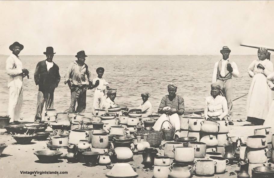 Pot sellers of St. Croix, Danish West Indies ~1907