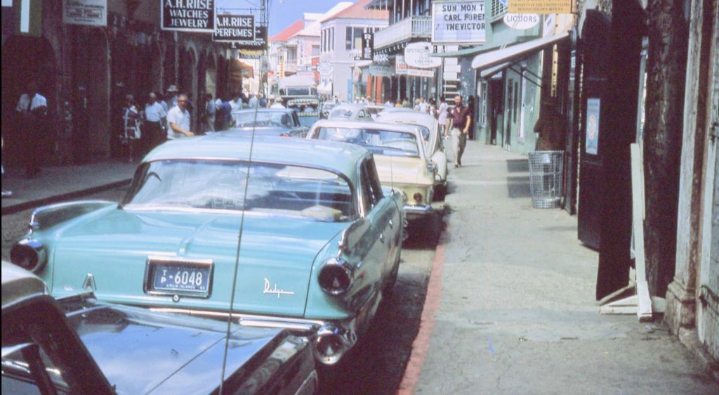 Movie Day on Main Street, St. Thomas, US Virgin Islands ~ 1963
