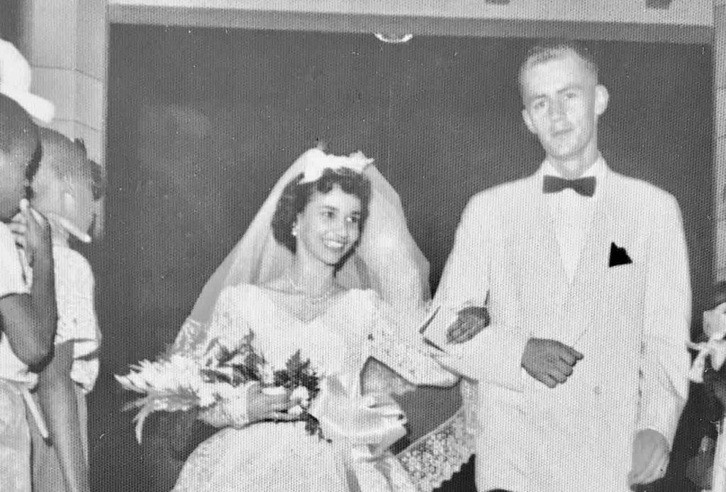 Leah Sasso weds St Thomas, US Virgin Islands, 1955