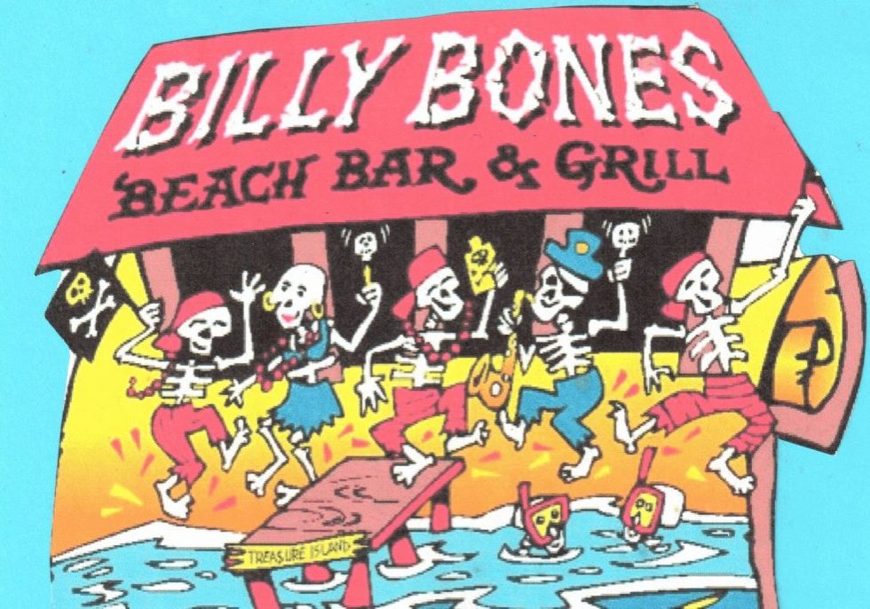 Billy Bones Beach Bar & Grill, Norman Islands, British Virgin Islands menu
