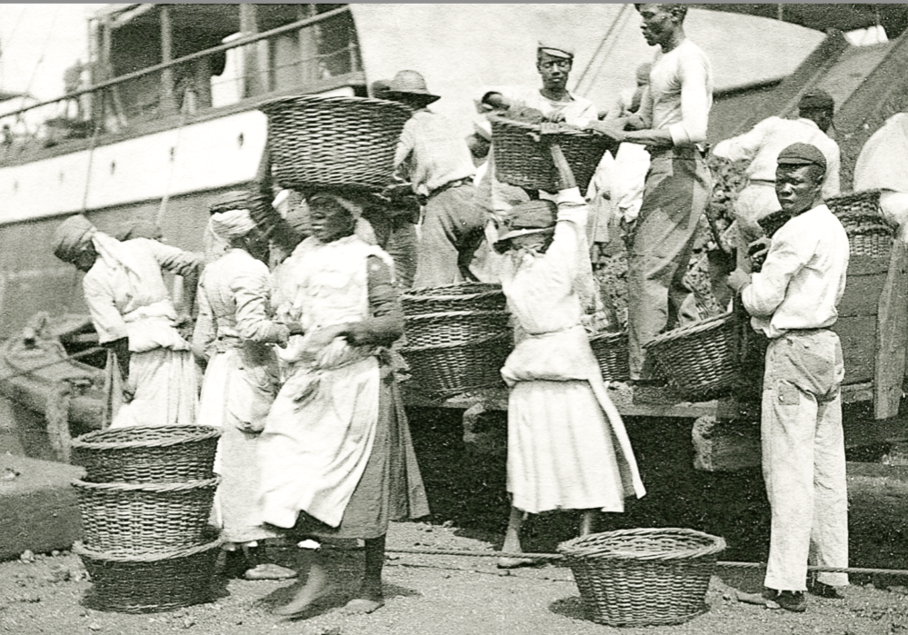 Coaling ladies at work on Hassel Island, Danish West Indies ~ 1907