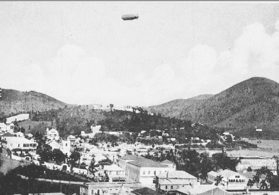 The airship, USS Los Angeles visits St. Thomas, US Virgin Islands ~ 1925 By Valerie SIms